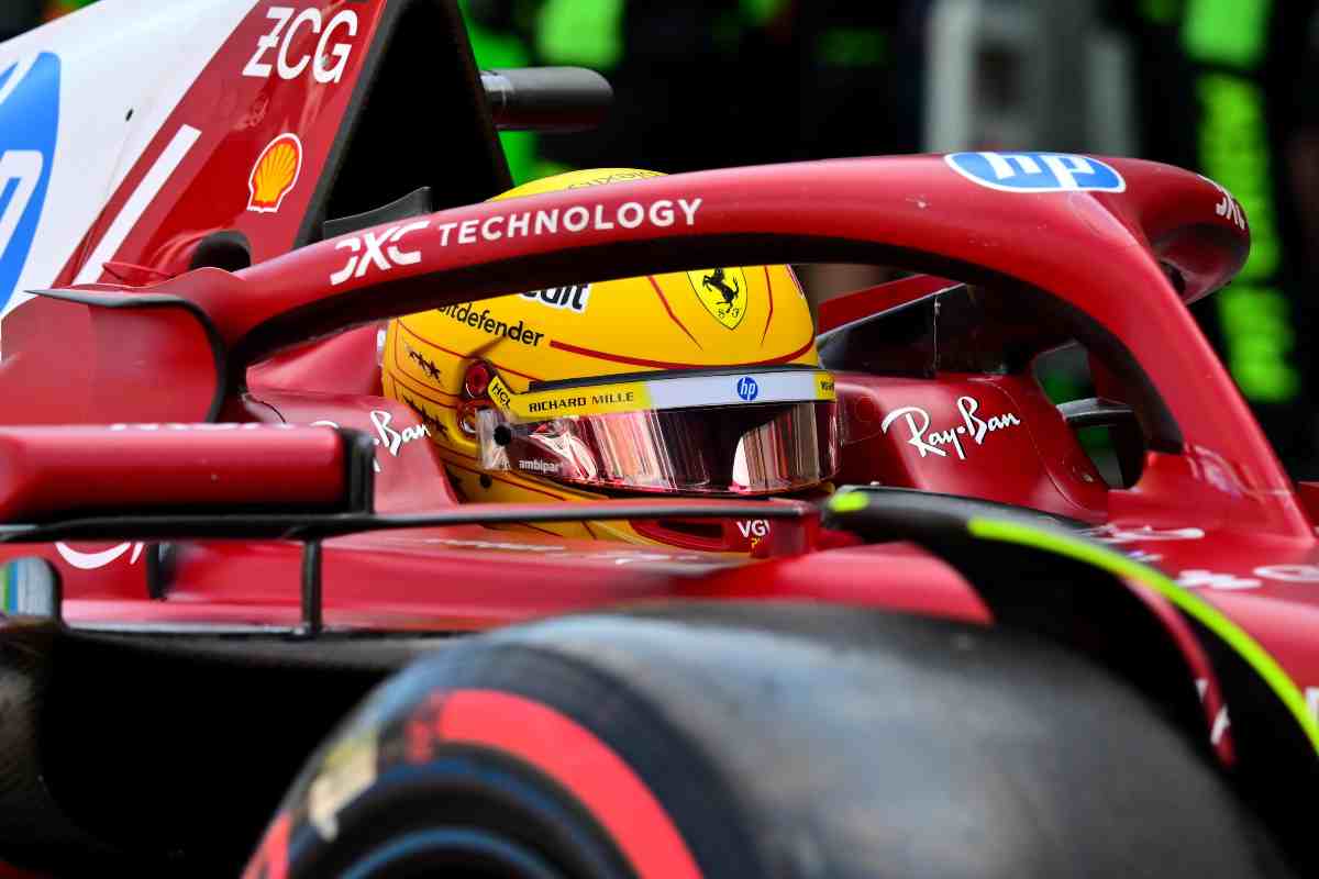 Il pianto di Hamilton in Ferrari
